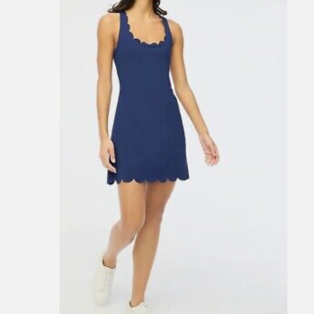 J.Crew Navy Scalloped athletic Dress